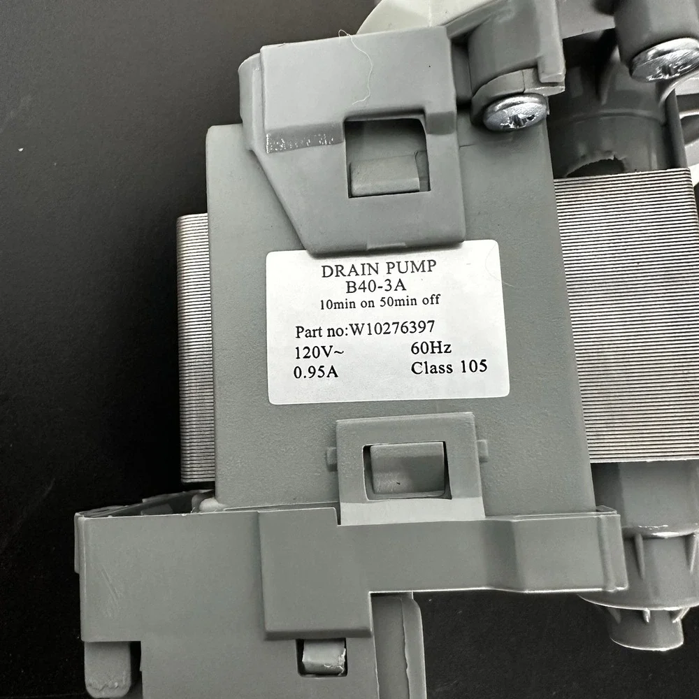 AMI PARTS W10276397 Washer Drain Pump Whirlpool Maytag Kenmore B40-3A